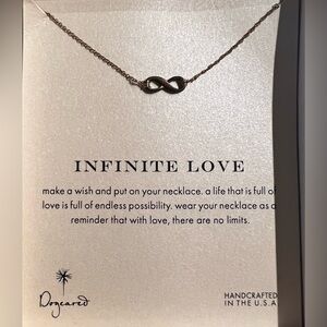 Dogeared Dainty Infinity Necklace Rose Gold Tone 18in